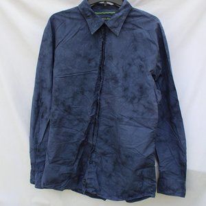 Claiborne Long Sleeve Button Down Navy Shirt Sz XL